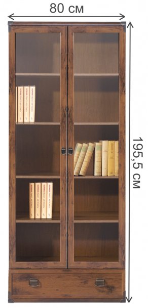 Витрина Индиана JWIT 2D1S дуб саттер