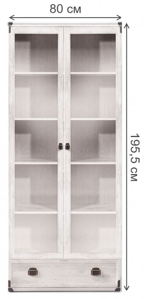 Витрина Индиана JWIT 2D1S сосна каньон