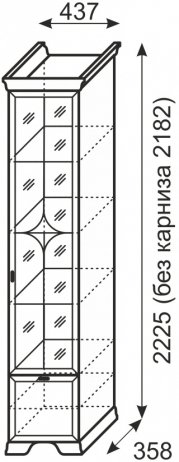 Витрина Венеция 20 бодега светлая