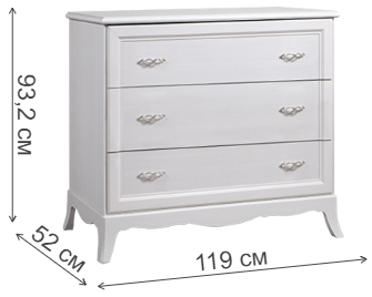 Комод Амели АМКМ-1 выбеленный дуб