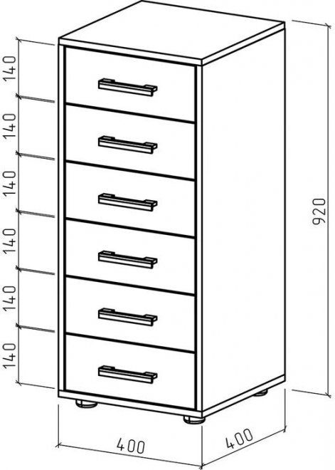 Комод Остин-4 белый