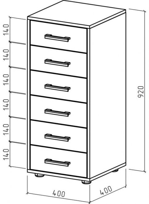 Комод Остин-4 дуб сонома