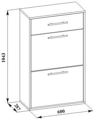 Обувница ТП-2 венге / беленый дуб