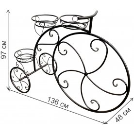 Подставка для цветов Велосипед большой