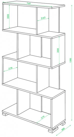 Cтеллаж СЛ-5-4 БЕ белый