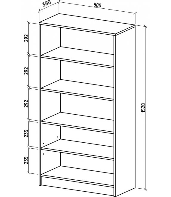 Стеллаж Бостон-3 белый