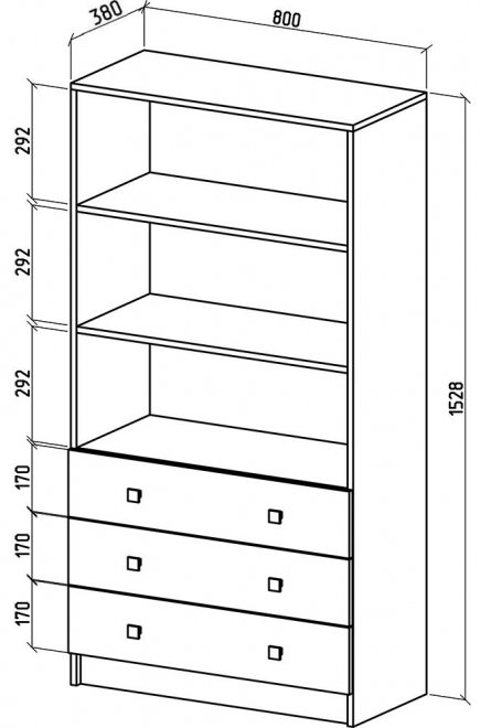Стеллаж Бостон-4 дуб молочный