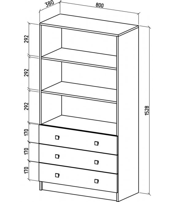 Стеллаж Бостон-4 дуб молочный