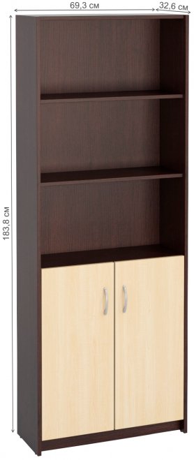 Стеллаж Милана-9 венге / дуб молочный