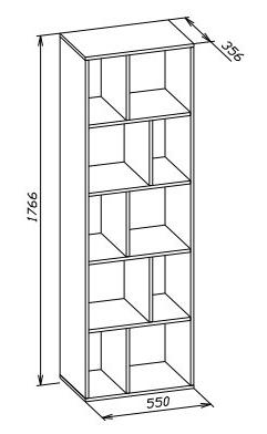 Стеллаж СТ-14 дуб юкон