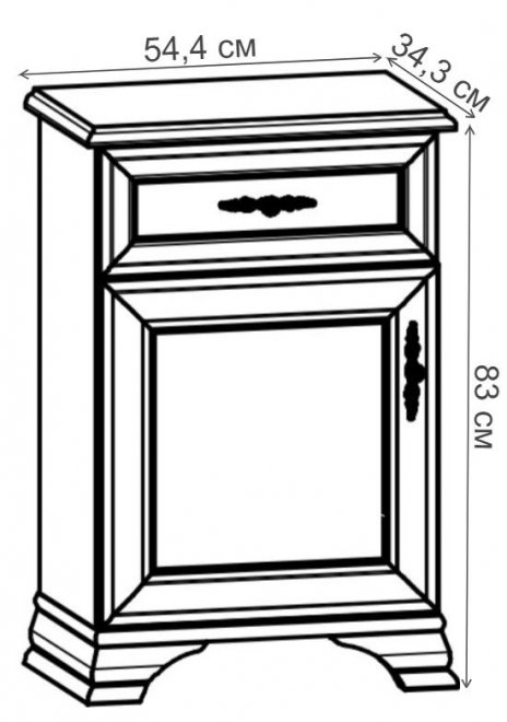 Тумба Kentaki S320-KOM1D1S/L каштан