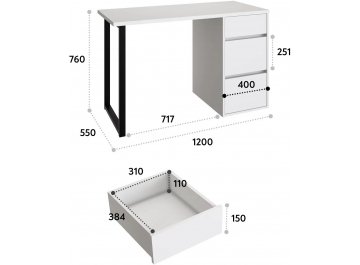 Комплект для кабинета Оптима ОП-114 белый структурный / меренга комплектация 6