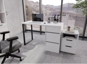 Комплект для кабинета Оптима ОП-116 белый структурный / меренга комплектация 8