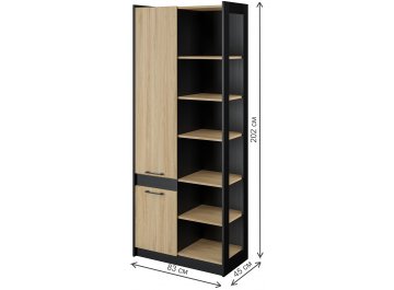 Комплект для кабинета Стенли дуб прованс / черный комплектация 1