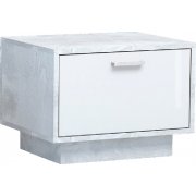 бетон светлый / белый глянец