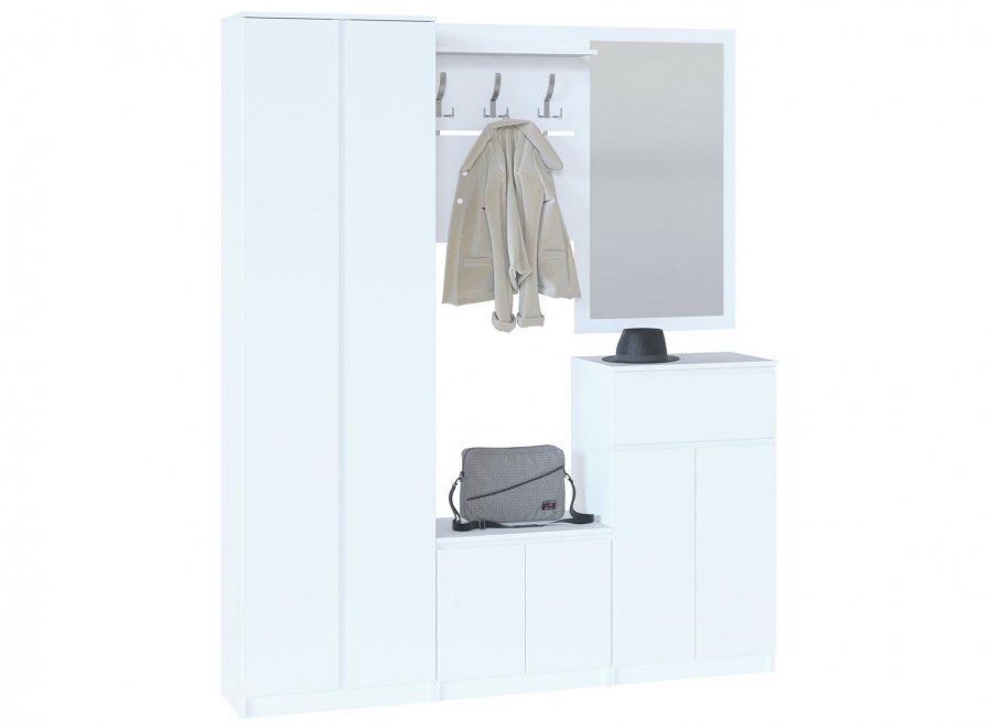 Модульная прихожая ТП белая комплектация 1