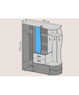 Прихожая Иннэс-1 1,6 правая
