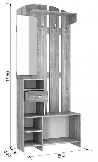 Прихожая Мила венге