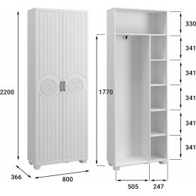 Модульная прихожая Монблан комплектация 3