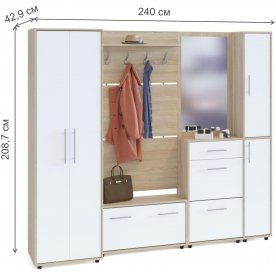 Модульная прихожая ШО-1 + ВШ-3.1 + ТП-3 + ТП-4 + ПЗ-4 (комплектация 1)