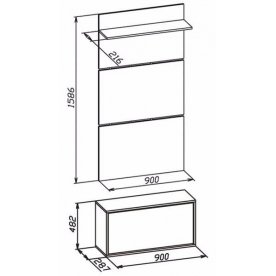Прихожая ВШ-3 + ТП-3 