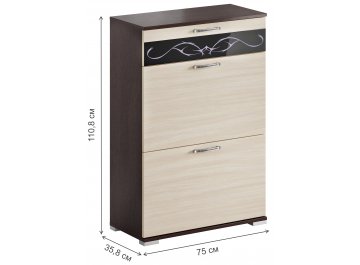 Тумба для обуви Барка ТН-05 венге / дуб молочный