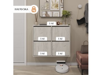 Тумба для обуви Сити лдсп дуб крафт белый