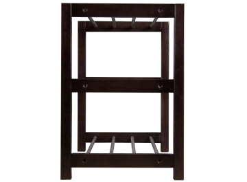 Тумба для обуви Дольче темно-коричневая / металлик