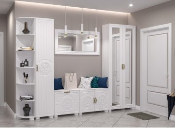 Тумба для обуви Монблан МБ-32К белое дерево