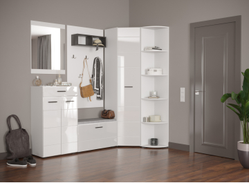 Банкетка Shine белый / белый глянец