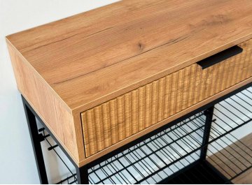 Тумба для обуви Вельвет дуб крафт золотой / акация светлая / черный муар