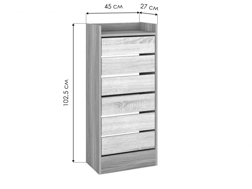 Обувница Ямайка 1 венге / дуб молочный