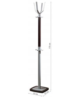 Вешалка для одежды Босс 5 темно-коричневая / металлик