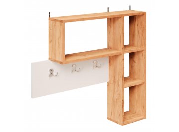 Вешалка настенная Милан лдсп белый дуб / крафт золотой