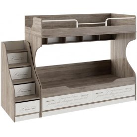 Двухъярусная кровать Брауни СМ-313.11.001 с лестницей