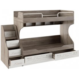 Двухъярусная кровать Брауни СМ-313.11.001 с лестницей