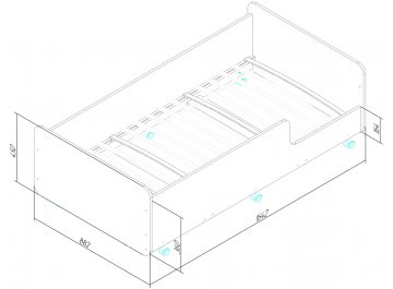 Двухъярусная кровать Капризун 7 Р444-2