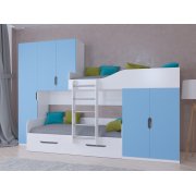 белый / голубой