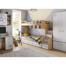 Двухъярусная кровать Мегаполис СМ-315.11.01 с лестницей