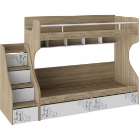 Двухъярусная кровать Оксфорд СМ-139.11.012 с лестницей