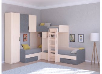 Двухъярусная кровать Трио/1