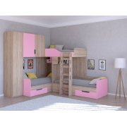 дуб сонома / розовый