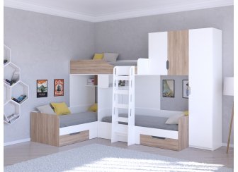 Двухъярусная кровать Трио/2