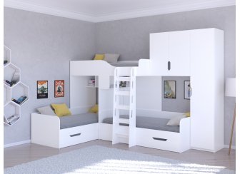 Двухъярусная кровать Трио/2