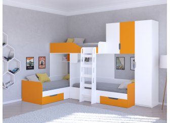 Двухъярусная кровать Трио/2