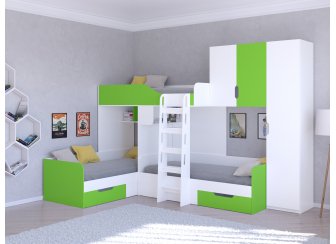 Двухъярусная кровать Трио/2