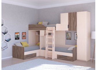 Двухъярусная кровать Трио/2