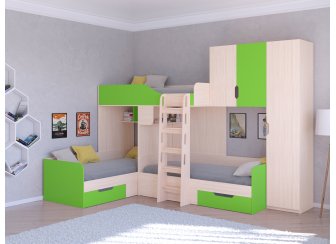Двухъярусная кровать Трио/2