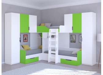 Двухъярусная кровать Трио/3