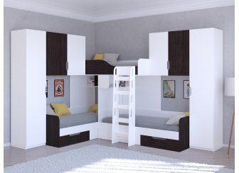 Двухъярусная кровать Трио/3